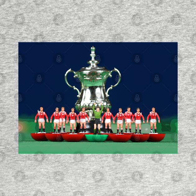 Man Utd'85 cup winners subbuteo team by vancey73